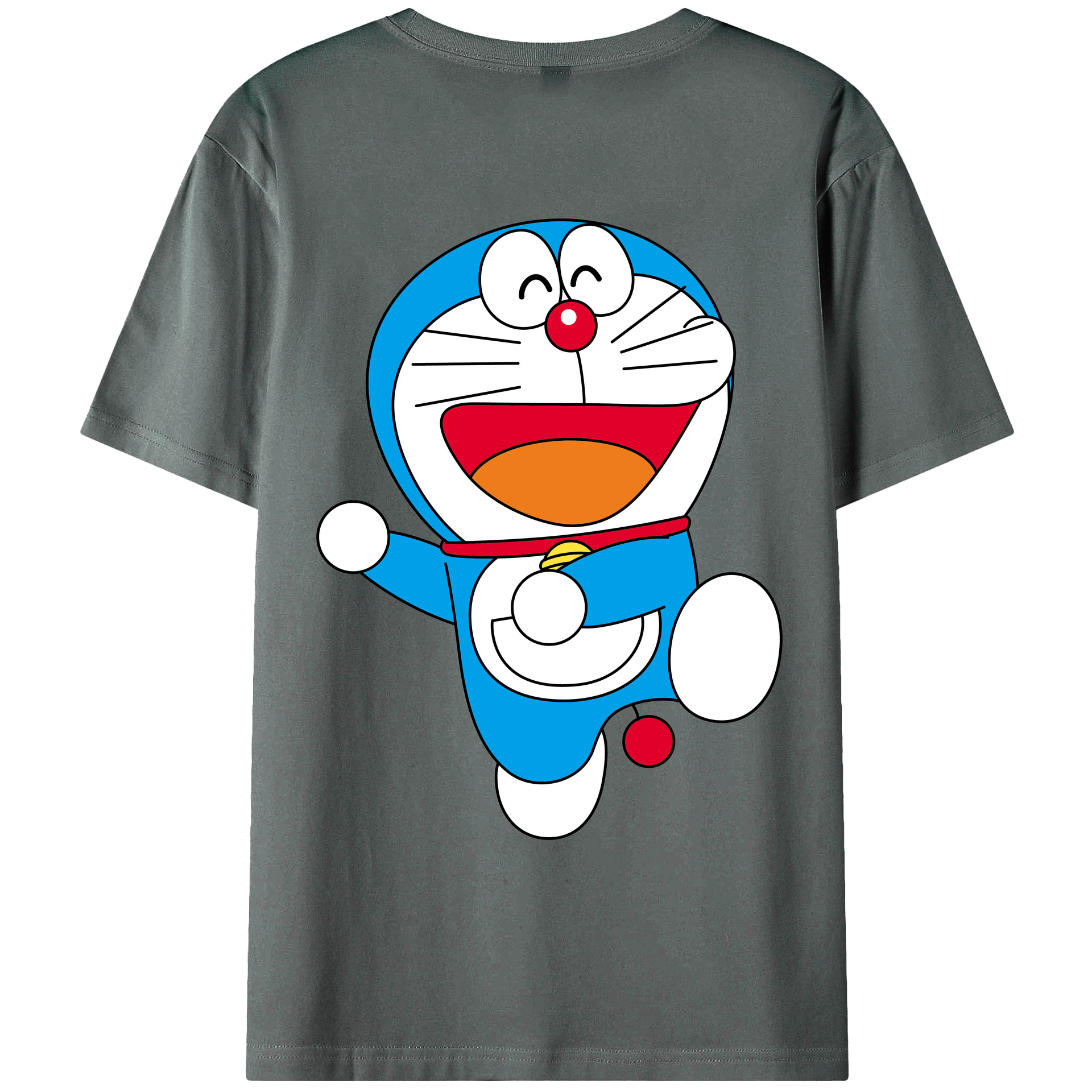 （画像用） ドラえもん Doraemon 綿100％ メンズ半袖Tシャツ（バックプリント） 通気性
